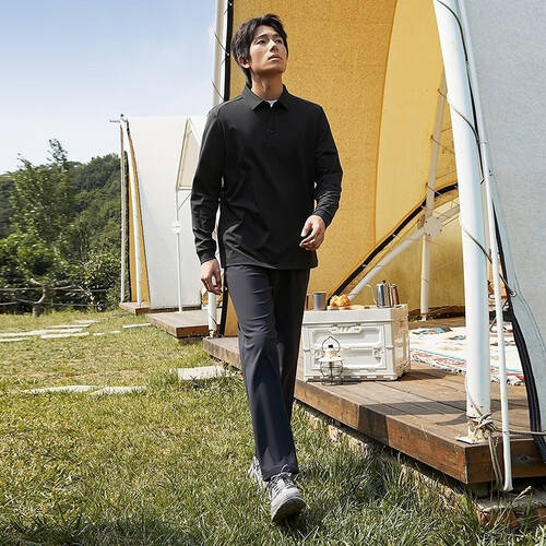 pg电子官方网站焕新你的春秋时尚：柒牌无缝磨毛长袖Polo衫